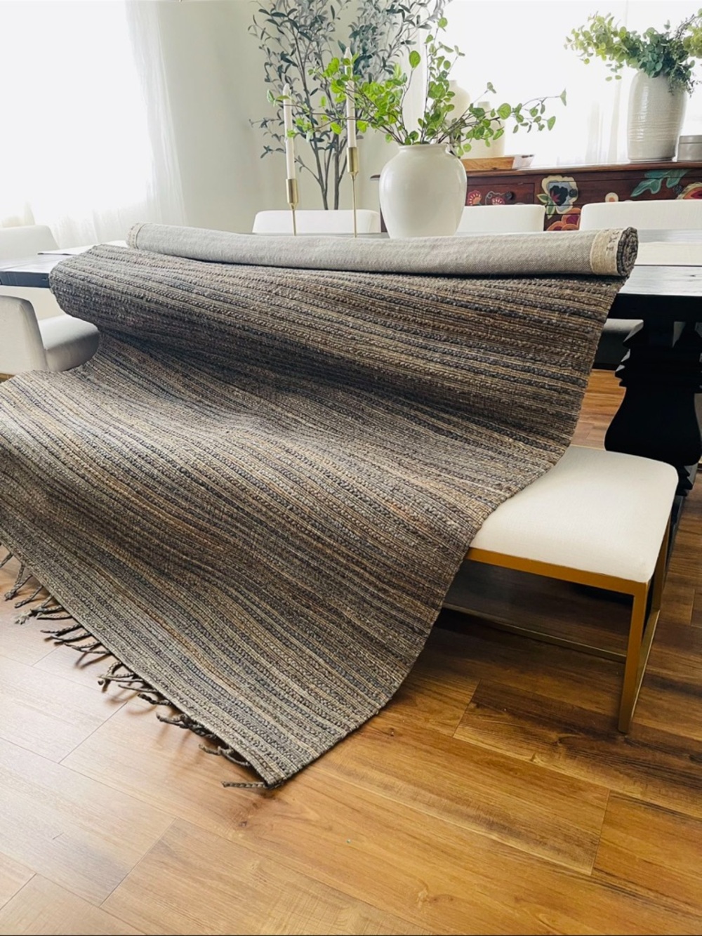 Magnolia home green Jute rug new